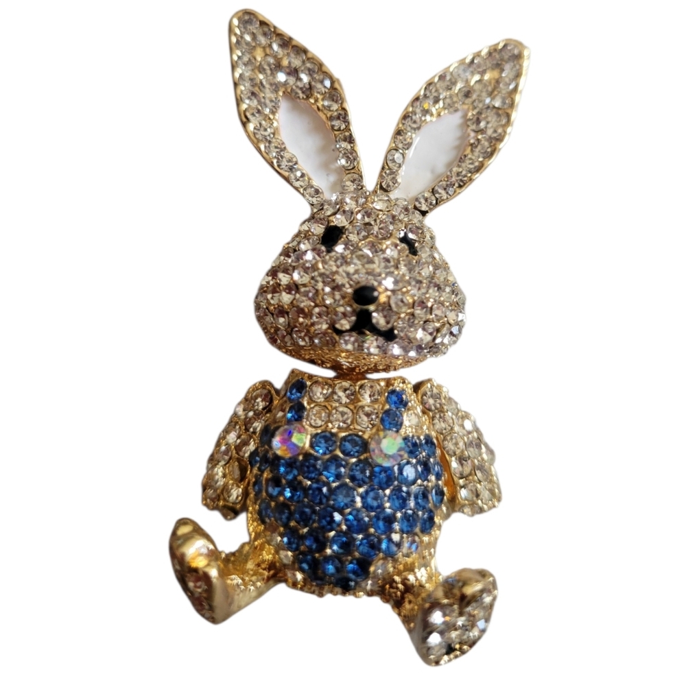 Articulated Blingy Bunny Brooch!